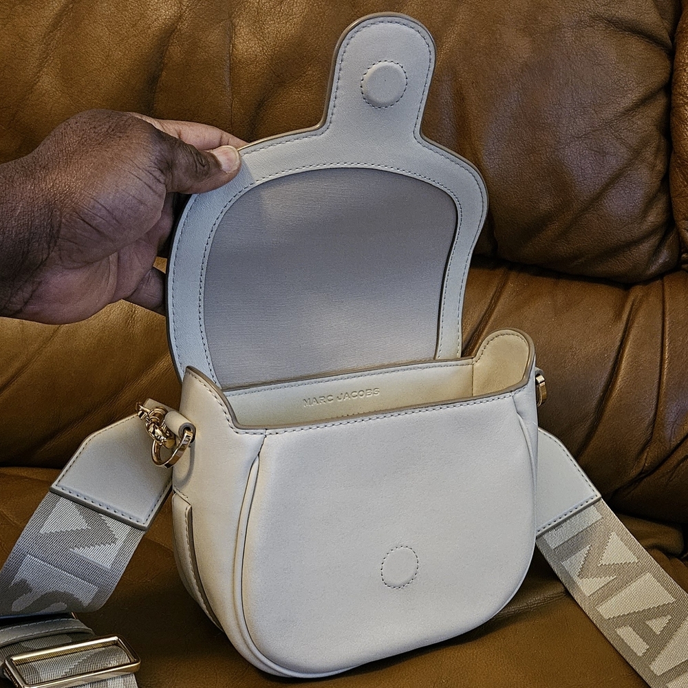 Women's Marc Jacobs Cream Leather Luxury Crossbody/Shoulder Bag (EXCELLENT) - Picture 10 of 16